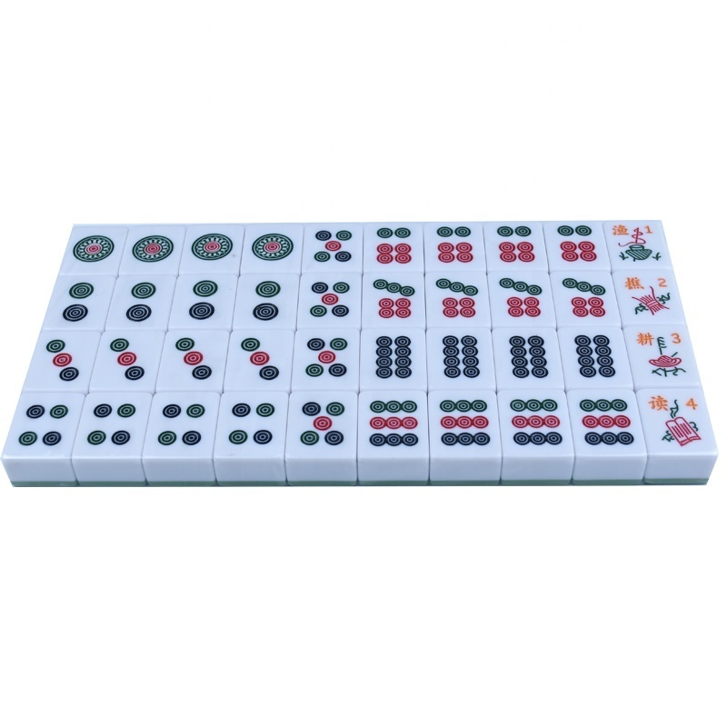 Factory supply custom tiles 36 size 168pcs 4 player  high quality Green and imitation jade Malaysia singapore mahjong set