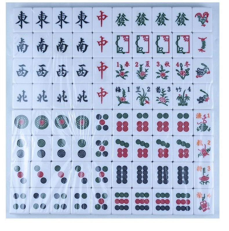 Wholesale 168 Tiles Malaysia Singapore Mahjong with Leather  Box Promotional gifts