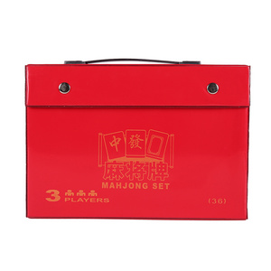 Wholesale red leather box packaging gift hand rub Malaysia Mahjong