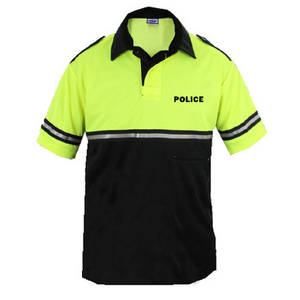 High Visibility Polo Shirt Yellow Black Safety Security Polo Shirts Reflective Stripes Hi Vis Construction Clothing Summer