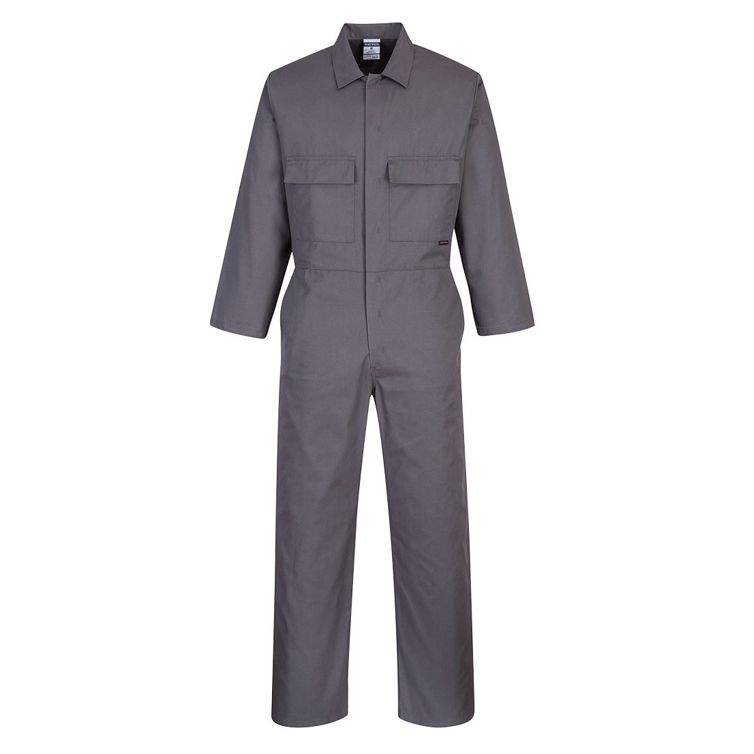 Navy Blue Mens Button Front Poly Cotton Jumpsuit Mechanic Overalls