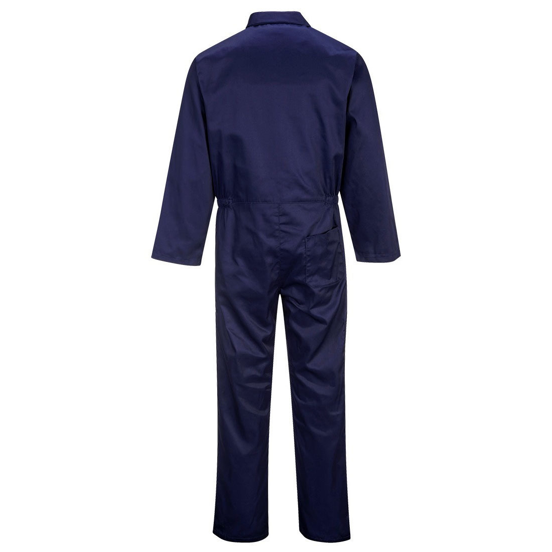 Navy Blue Mens Button Front Poly Cotton Jumpsuit Mechanic Overalls