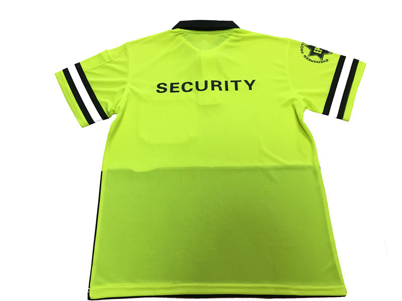 High Visibility Polo Shirt Yellow Black Safety Security Polo Shirts Reflective Stripes Hi Vis Construction Clothing Summer