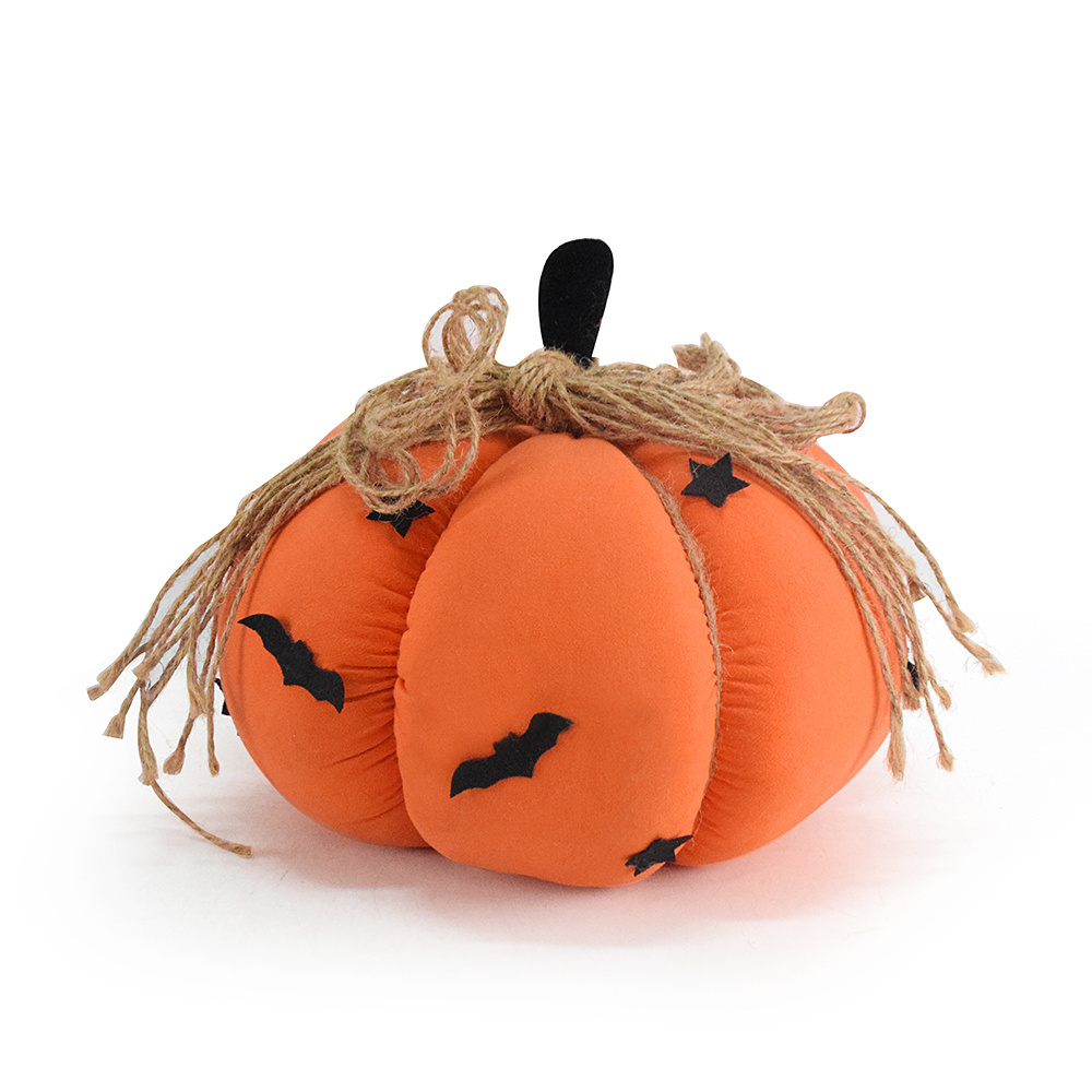 Stuffed Pumpkins Decorations Fall Orange Bat Pumpkin Halloween Party Ornaments Farmhouse Pumpkin Fluffy Toy