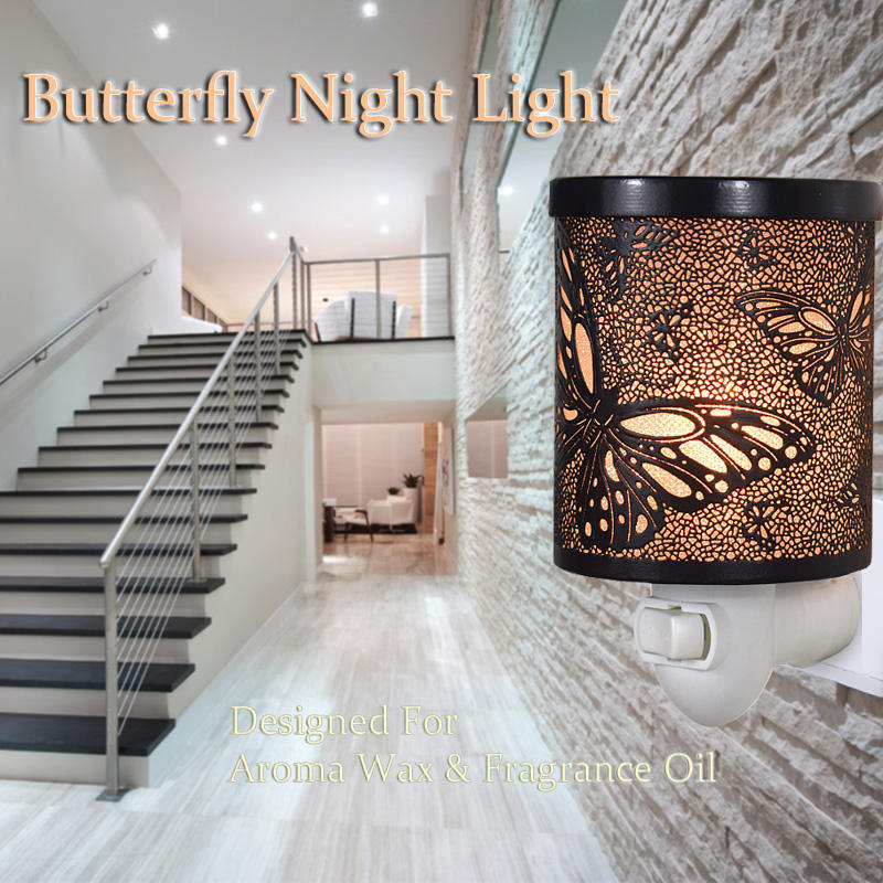 Butterfly metal soy wax warmer candle warmer aromatherapy wax melt burner electric wall plug in oil burner