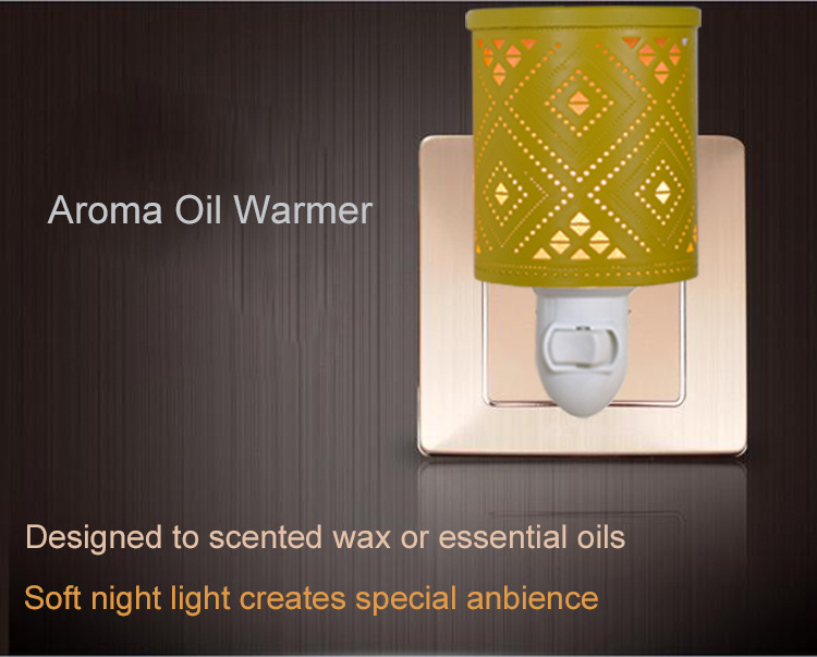 Night Light Air Freshener Electric Incense Burner Candle Warmer Lamp Indoor Fragrance Wax Warmer Light