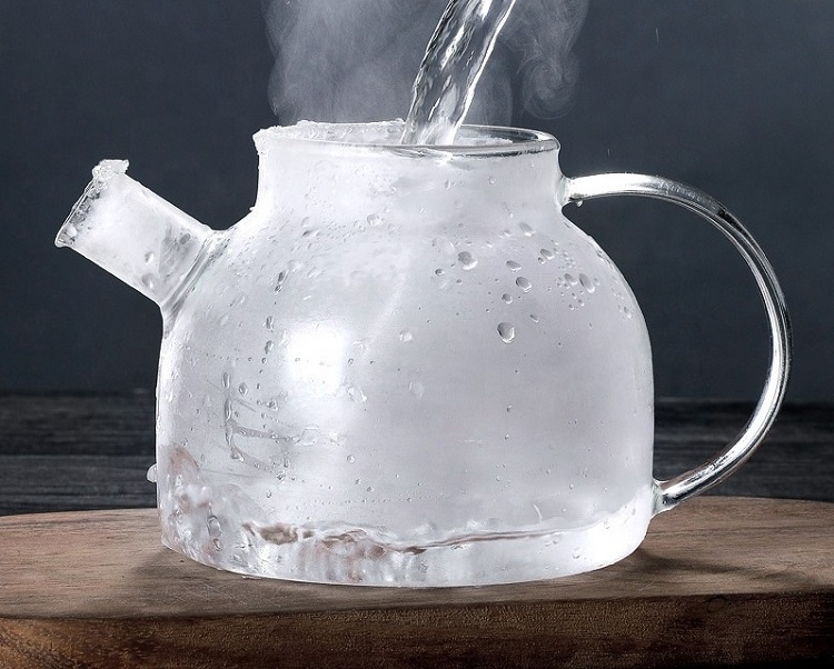 WONDER Glass Teapot Stovetop Safe Clear Teapots with Removable Filter Spout Teapot for Loose Leaf and Blooming Tea