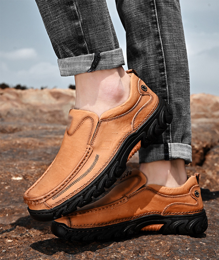 2023 new men's casual mountaineering shoes sports oversized work clothes shoes