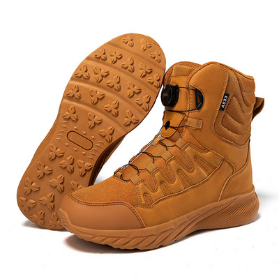 High quality Men operational shoes High Cut Outdoor hiking Tactical Boots Combat Desert Boots