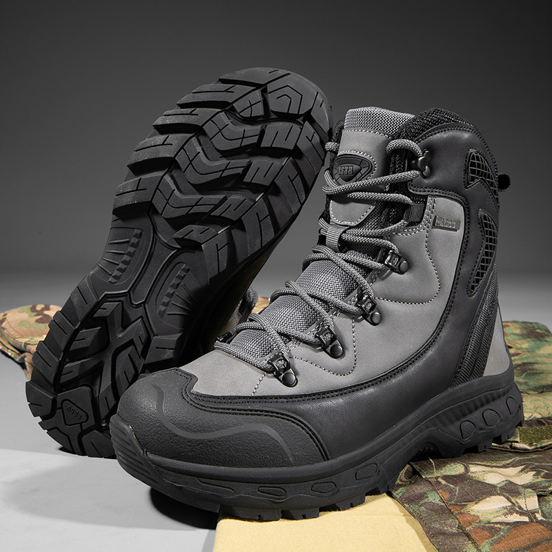 High quality Men operational shoes High Cut Outdoor hiking Tactical Boots Combat Desert Boots