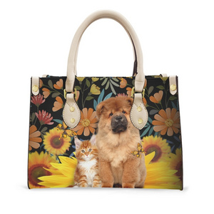 Design Handbag Custom Flowers Cute Dog Pattern Strapless Handbags Casual Tote Bag Gifts for Mom