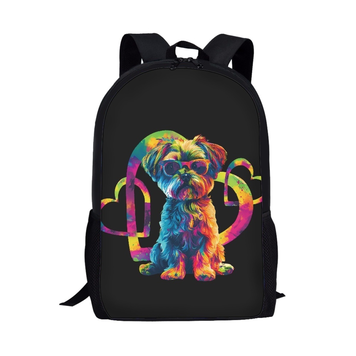 1 Pc Custom Cool 17 inch Animals Loving Dog School Bag Backpack For Kids 5-7 Personalized Bookbag Boys