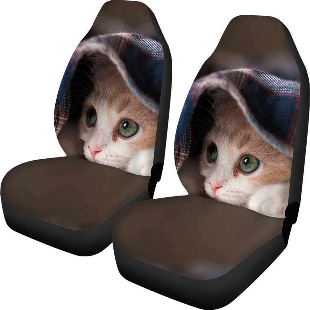 Customized Anime Cartoon Character Car Seat Covers Animal Cat Dog Designer Car Accessories Universal Car Set Cover Luxury Seat