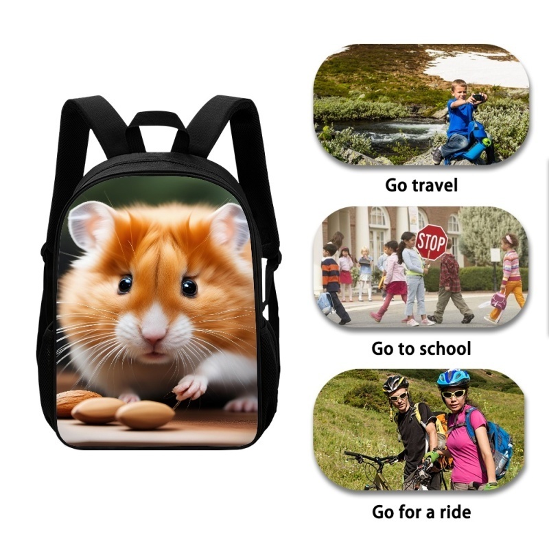 Backpack to School New Children's School Bag for Girls Boys Large Capacity Backpack Hamster Bag