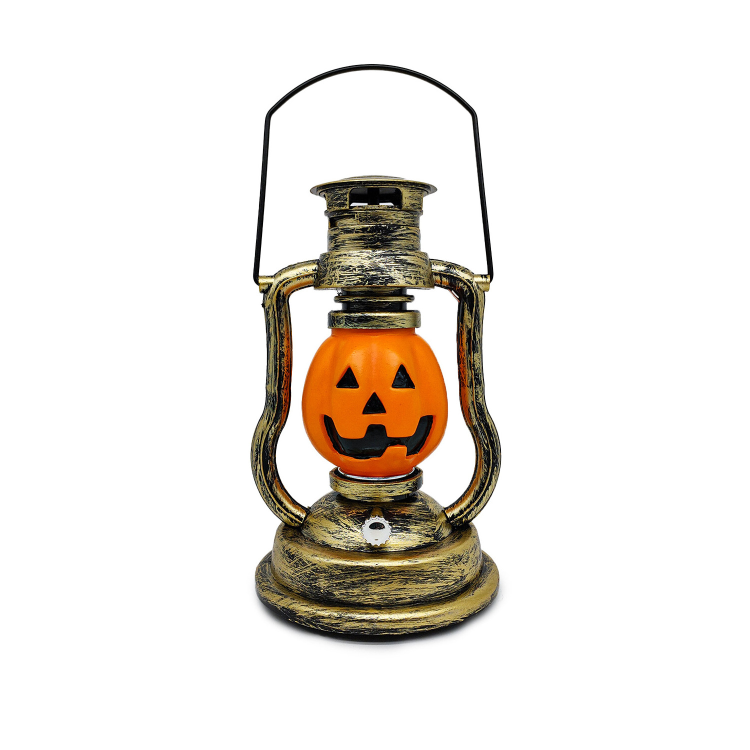 PL50B59 Retro Silver Red Pumpkin Face Oil Lamp Plastic Battery Operated Led Night Lights Outdoor Hanging Led Light Party Decor