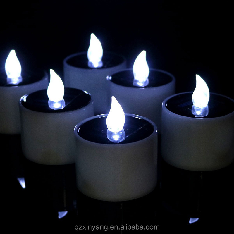 Solar Led Candle Hot Sale Outdoor Rechargeable Solar Power Cemetery Candle