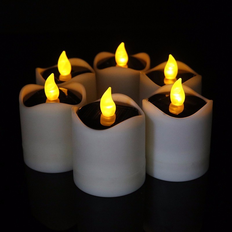 Activated  Flameless LED Tea Light Yellow Flicker  battery operated   Electric  Candle lights