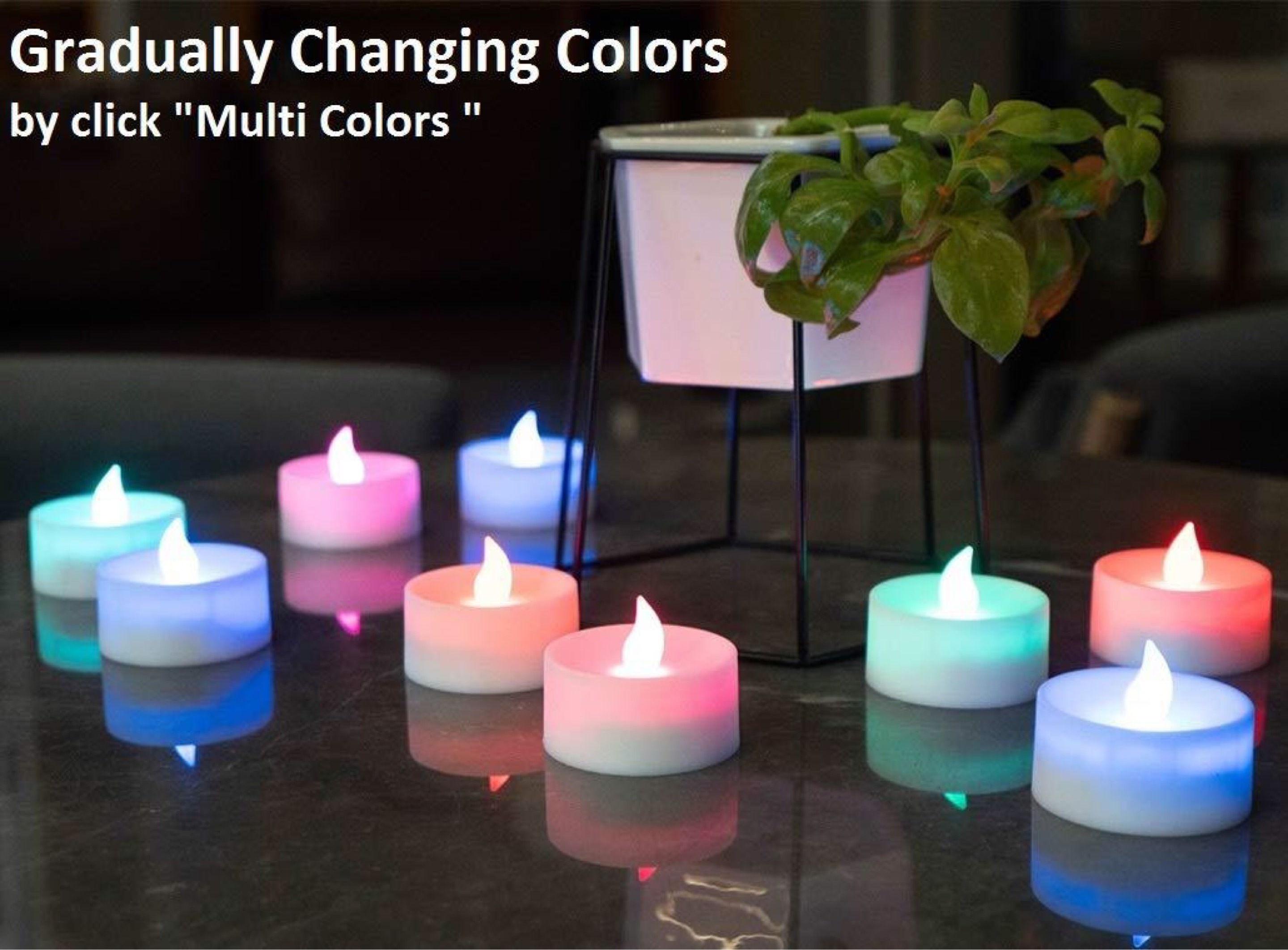 Flameless Tealight Candles Color Changing Flickering Tea Lights With Remote Battery Operated Tea Lights Wedding  Birthday Decor