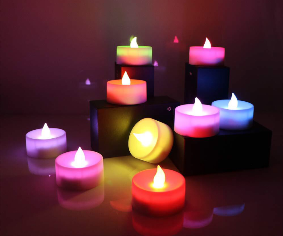 Flameless Tealight Candles Color Changing Flickering Tea Lights With Remote Battery Operated Tea Lights Wedding  Birthday Decor