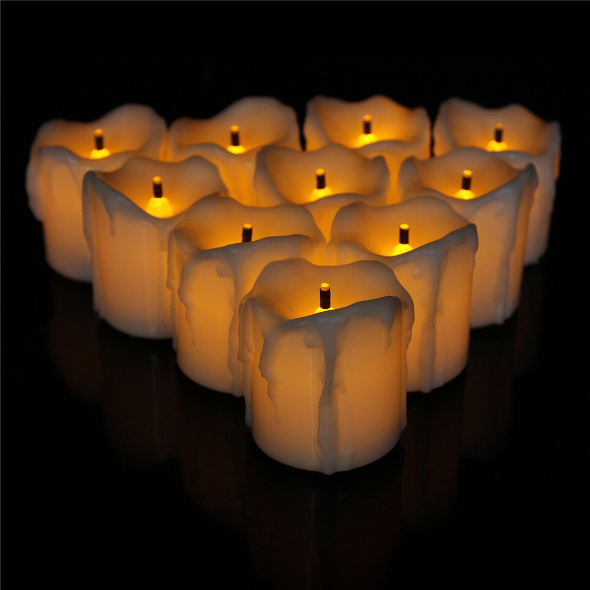 Diwali Decoration Diya LED Yellow Flickering Flameless Tealight Candles Plastic LED Candle Tea Light For Wedding Party Decor