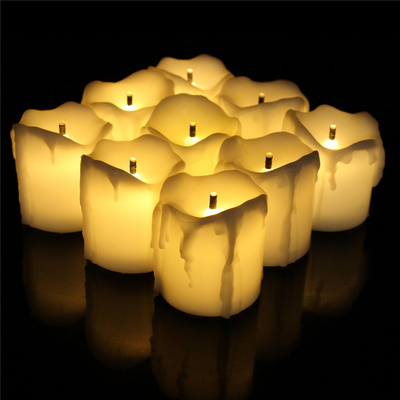 Diwali Decoration Diya LED Yellow Flickering Flameless Tealight Candles Plastic LED Candle Tea Light For Wedding Party Decor