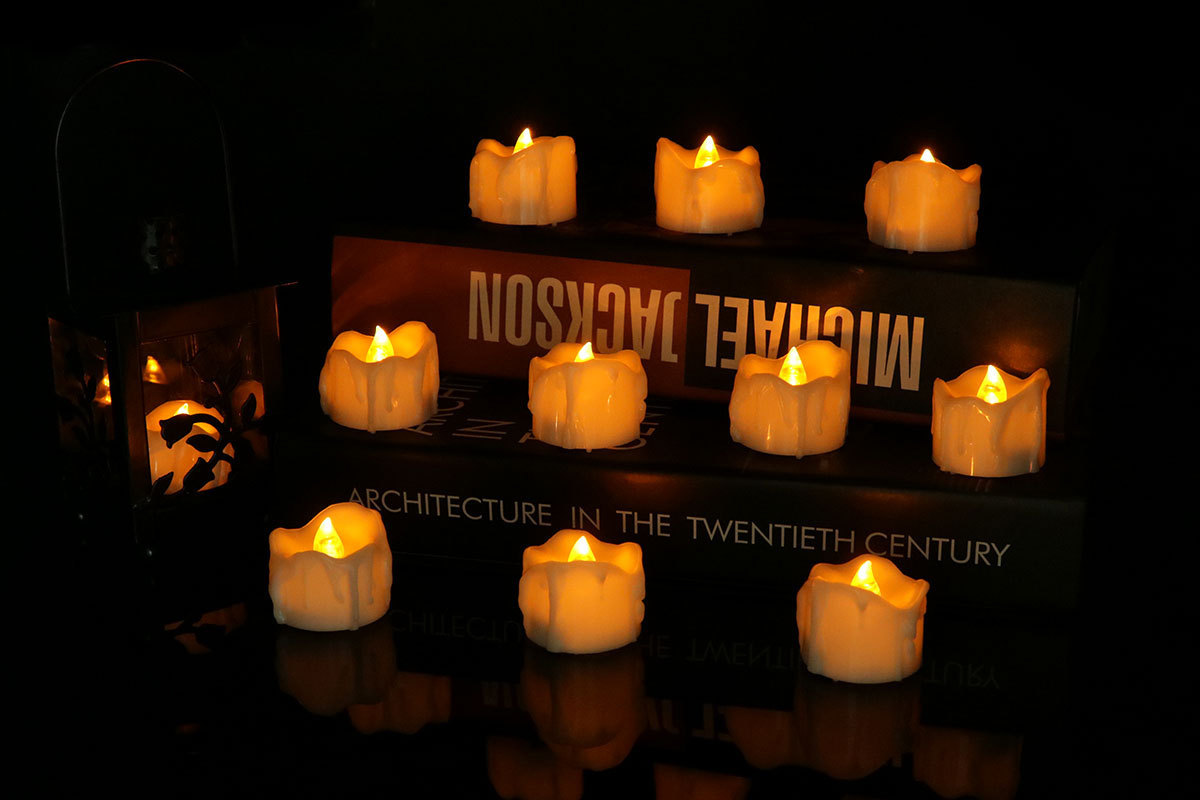 long lasting battery operated electric flameless led votive tealight candles with bright warm yellow light