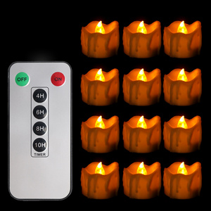 long lasting battery operated electric flameless led votive tealight candles with bright warm yellow light