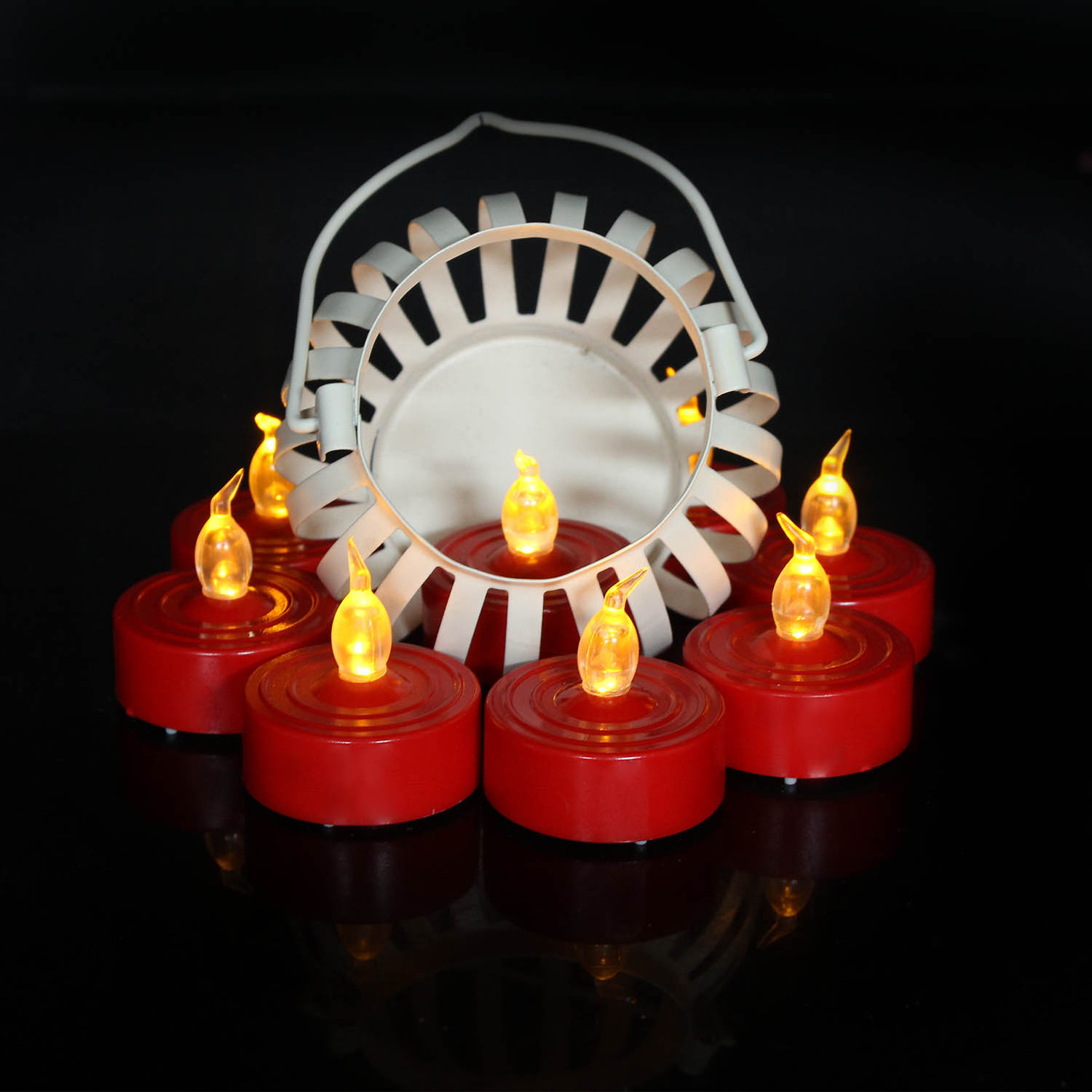 Tealight Candles Long Burning Yellow Romantic Table Decor Led Light Battery Operated Flameless For Home Wedding Party