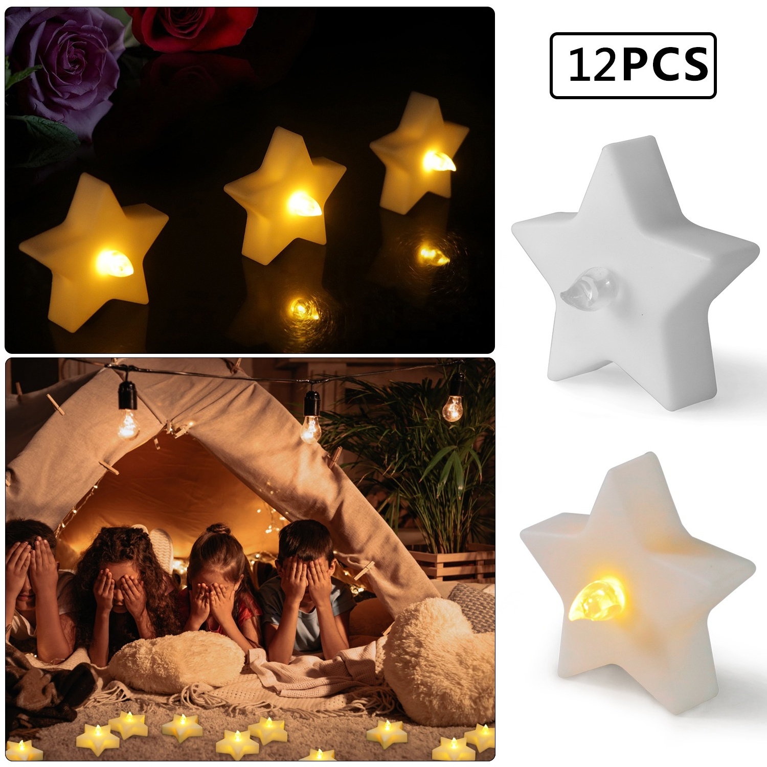 Christmas Little Star LED Candle Creative Birthday Xmas Decoration Electronic Candle