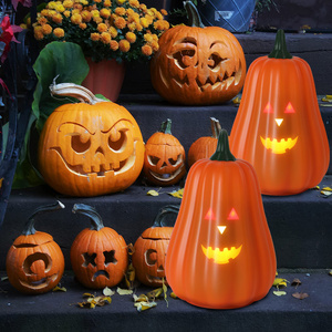 Halloween Decorations Pumpkin Lantern Creative Horror Music Voice Control Induction Function LED Light Halloween Party Supplies