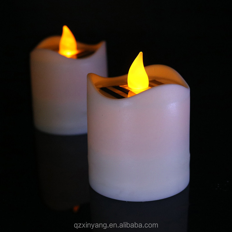 Solar Candle Outdoors Waterproof LED Candle Solar Power Mini Tealight Candles