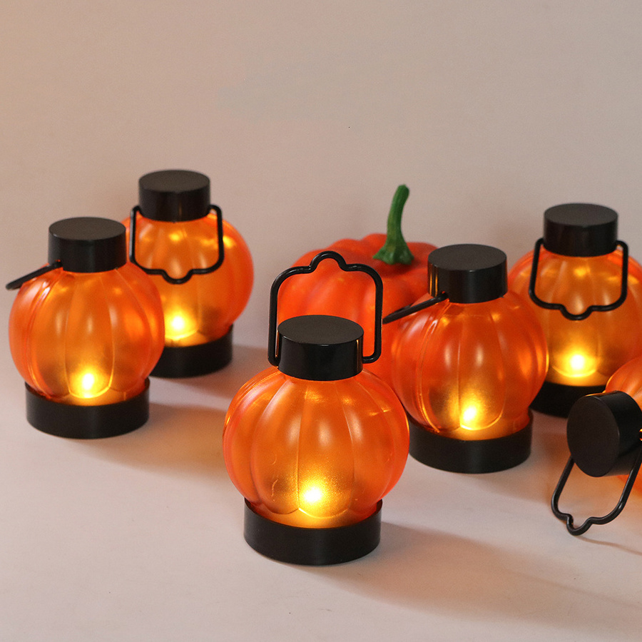 Flickering Festival Decorative Mini Candle Lanterns Halloween Theme Pumpkin Shaped LED Lantern