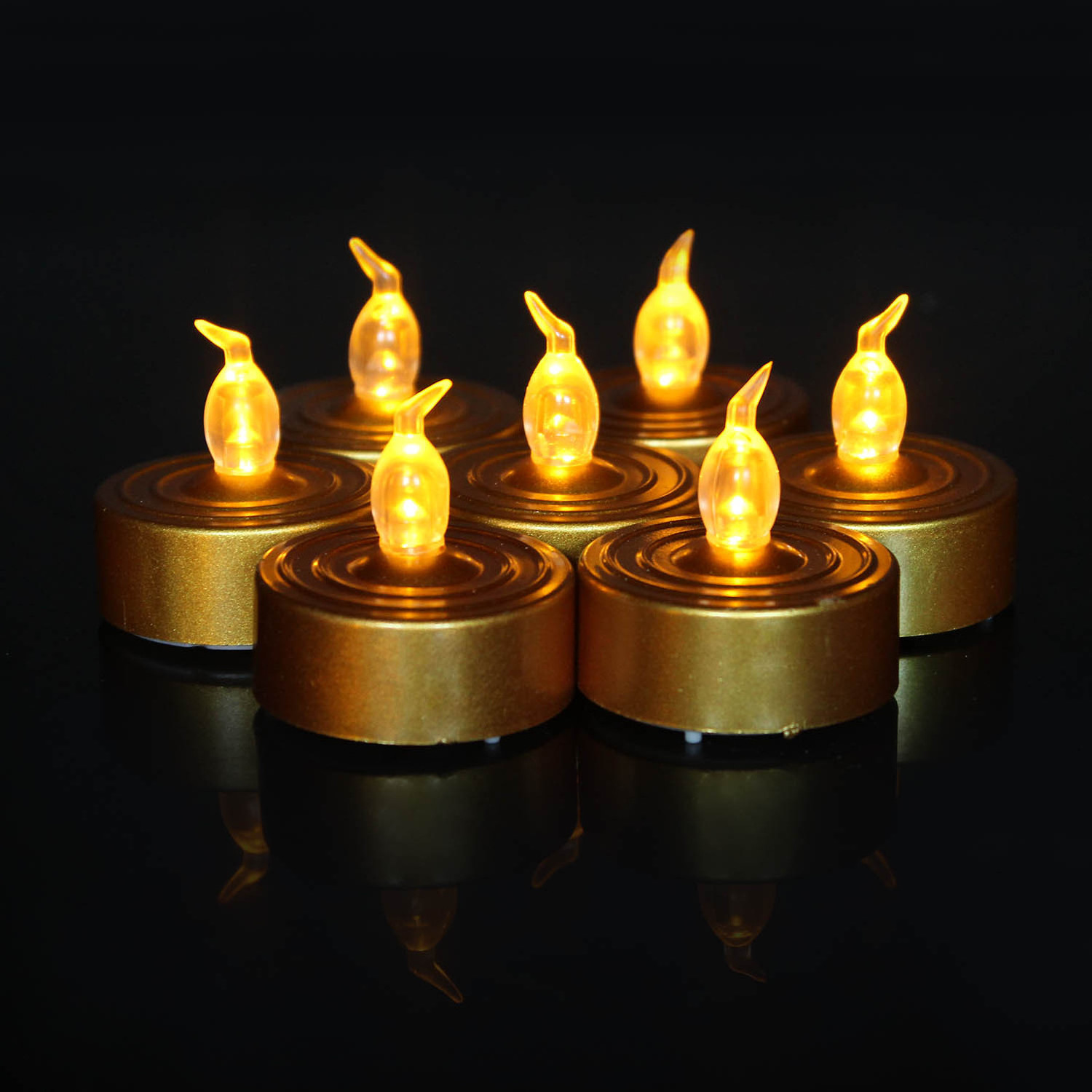 Tealight Candles Long Burning Yellow Romantic Table Decor Led Light Battery Operated Flameless For Home Wedding Party