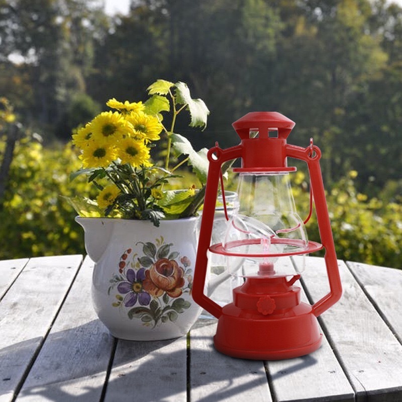 Newest OEM Battery Operated  LED Flickering Portable Lantern Camping Oil Lantern For Outdoor Activity Home Decoration