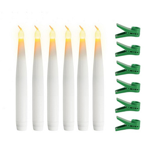 Hot Sale Flameless Decorative LED Candle Flickering LED Taper Candle Ivory White Long Stick Candle