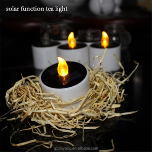 Solar Candles With Yellow Lighting Popular in UK Solar Led Tea Light