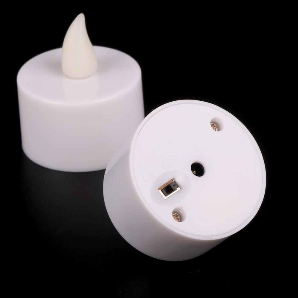 LED Flickering Rechargeable Flameless Electric Tea Light Candles Battery Operated Candles For Christmas Home Decoration