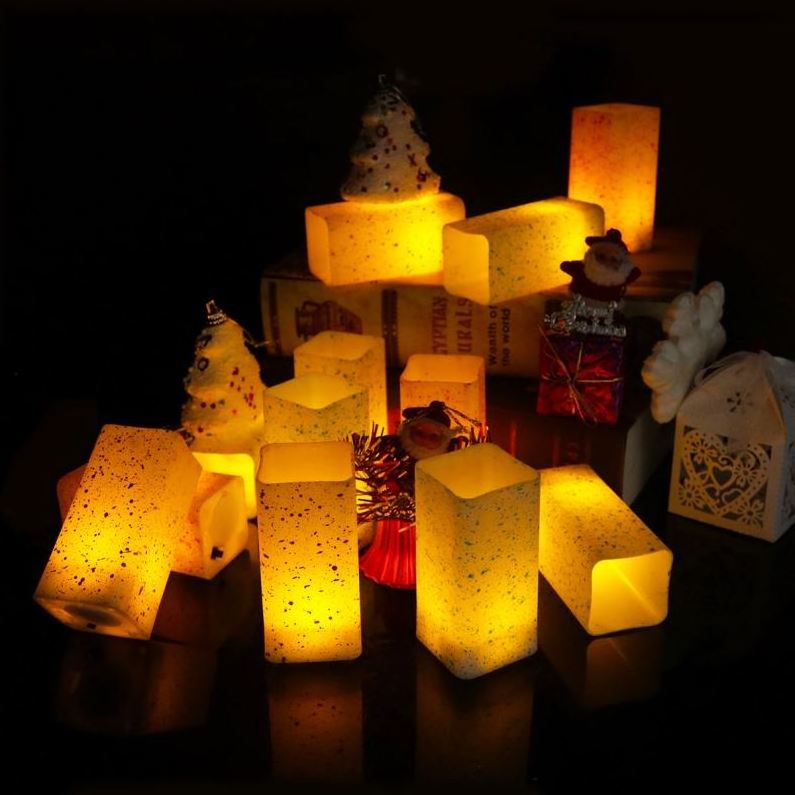 White Square Candle Wholesales Blow LED Candle For Home Decoration