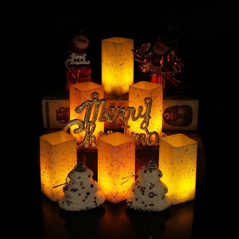 White Square Candle Wholesales Blow LED Candle For Home Decoration