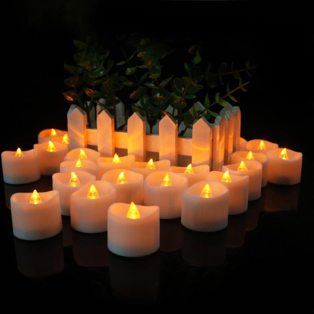 LED Flameless Flicking Tealight Candles Electronic Timer Electronic tea light for wedding decoration