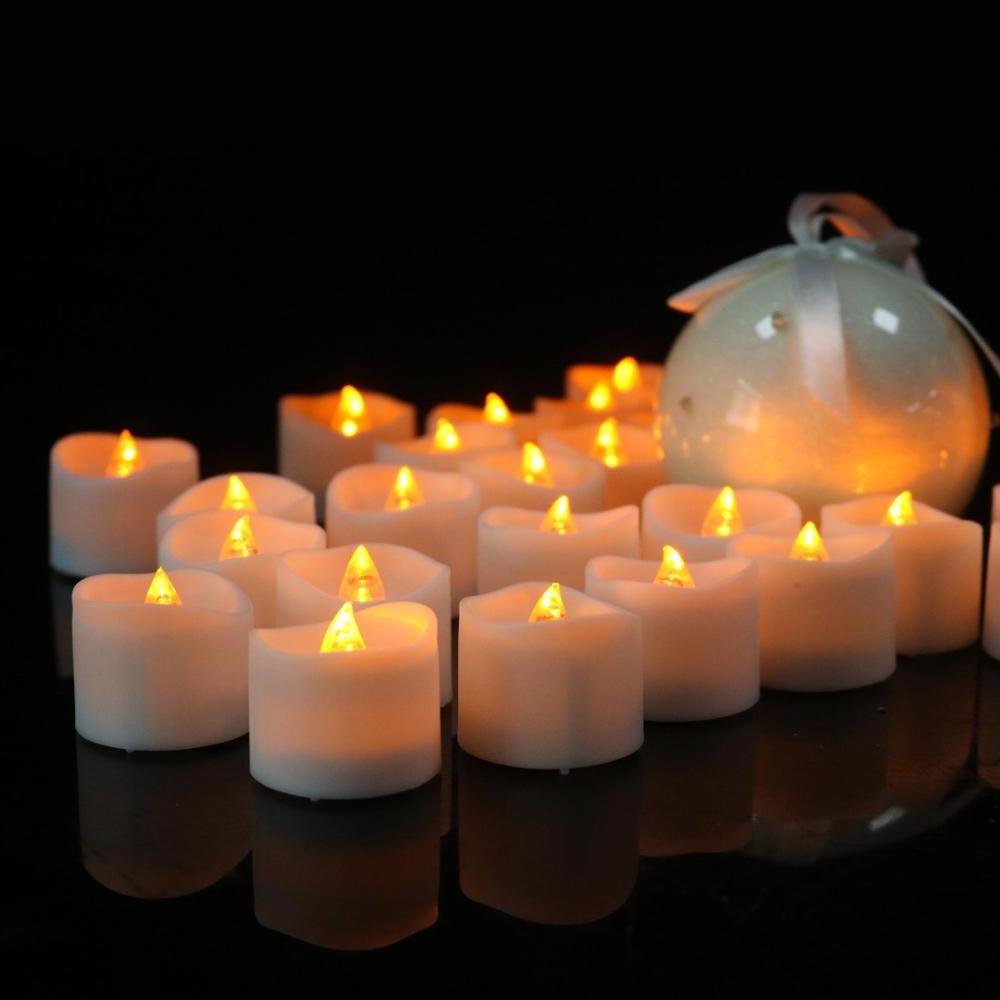 LED Flameless Flicking Tealight Candles Electronic Timer Electronic tea light for wedding decoration