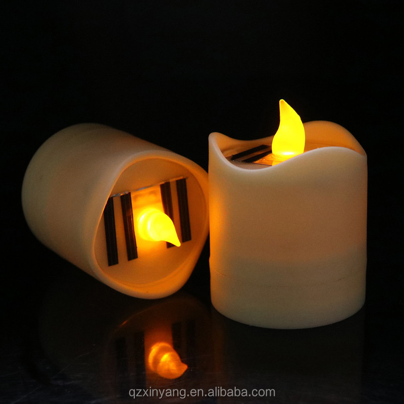 Solar Candle Outdoors Waterproof LED Candle Solar Power Mini Tealight Candles