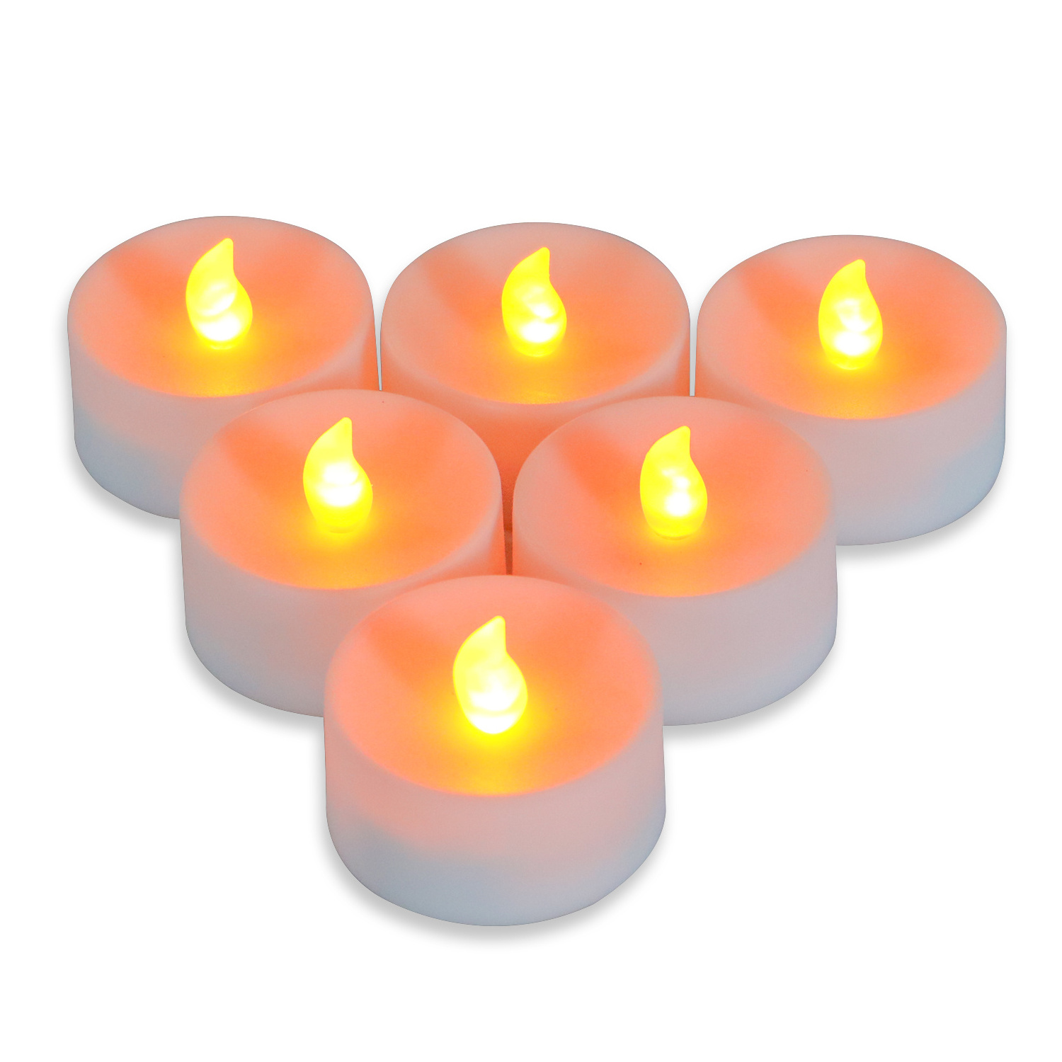 New Arrival Decorative Tea Lights Flameless Cozy Flickering Yellow Large Size Remote LED Candles