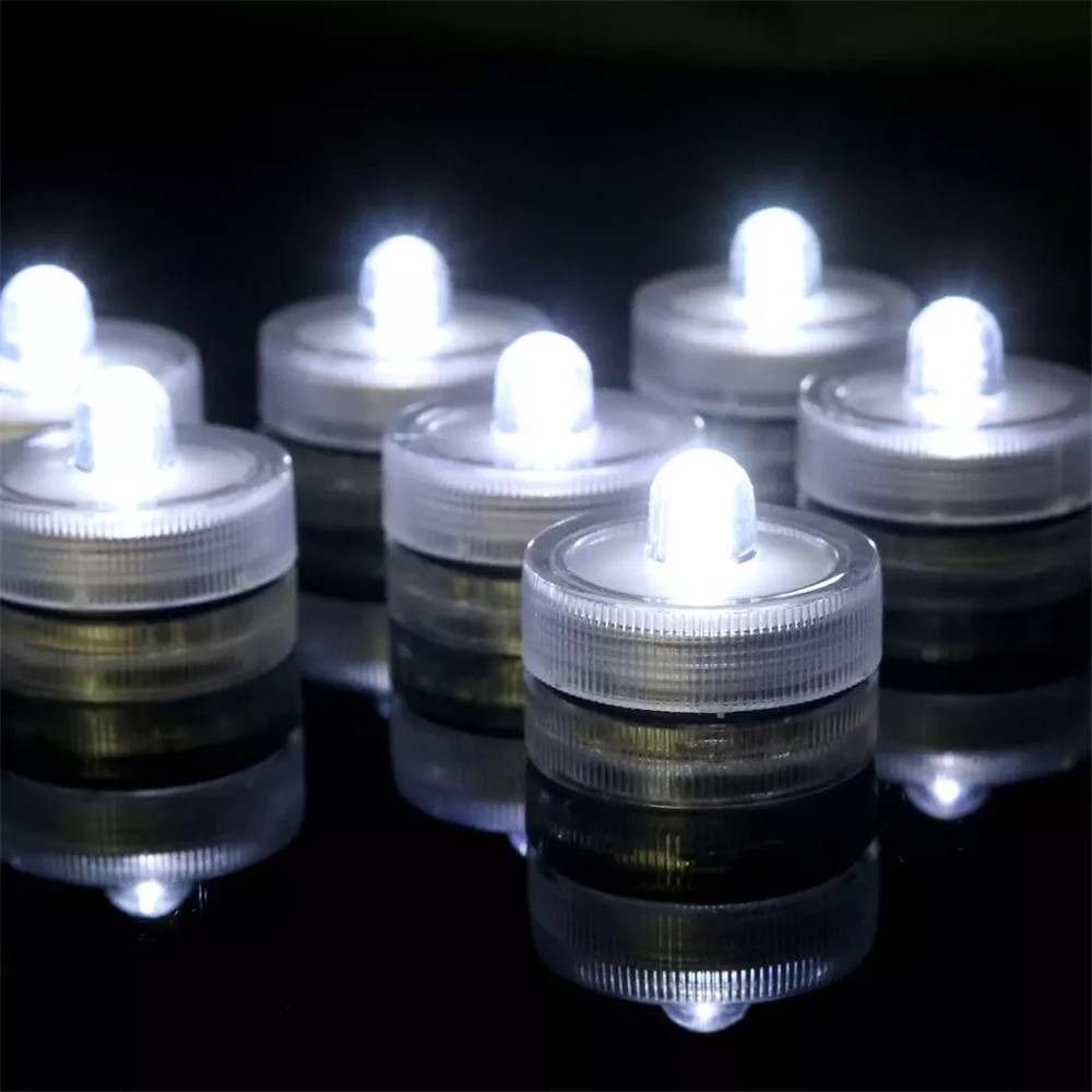 Battery Operated Waterproof Submersible Tealight Colorful Diving Lights Water Flickering LED Tealight Candles