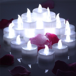 wholesale candle wax in bulk home decoration Battery Colorful flameless led wick luxury soy wax Unscented Tealight Candles