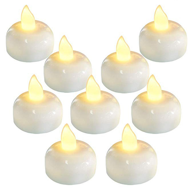 12 Pcs Pack Battery Operated  Waterproof Flameless Candles Light Floating Tealight For Wedding ,Parties,Bar,Home Decoration