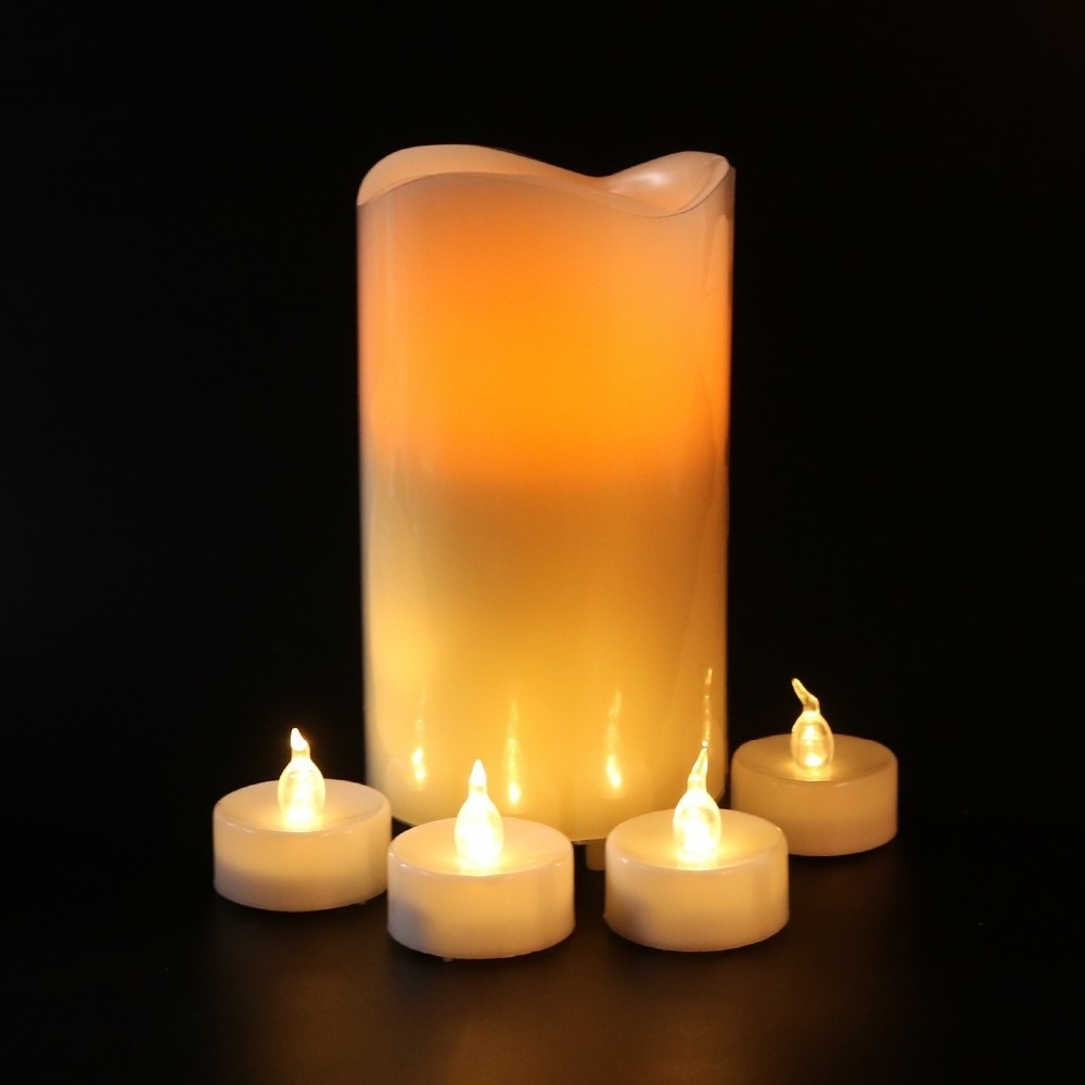 BT speakers LED Wax Candle USB rechargeable music Candle with remove