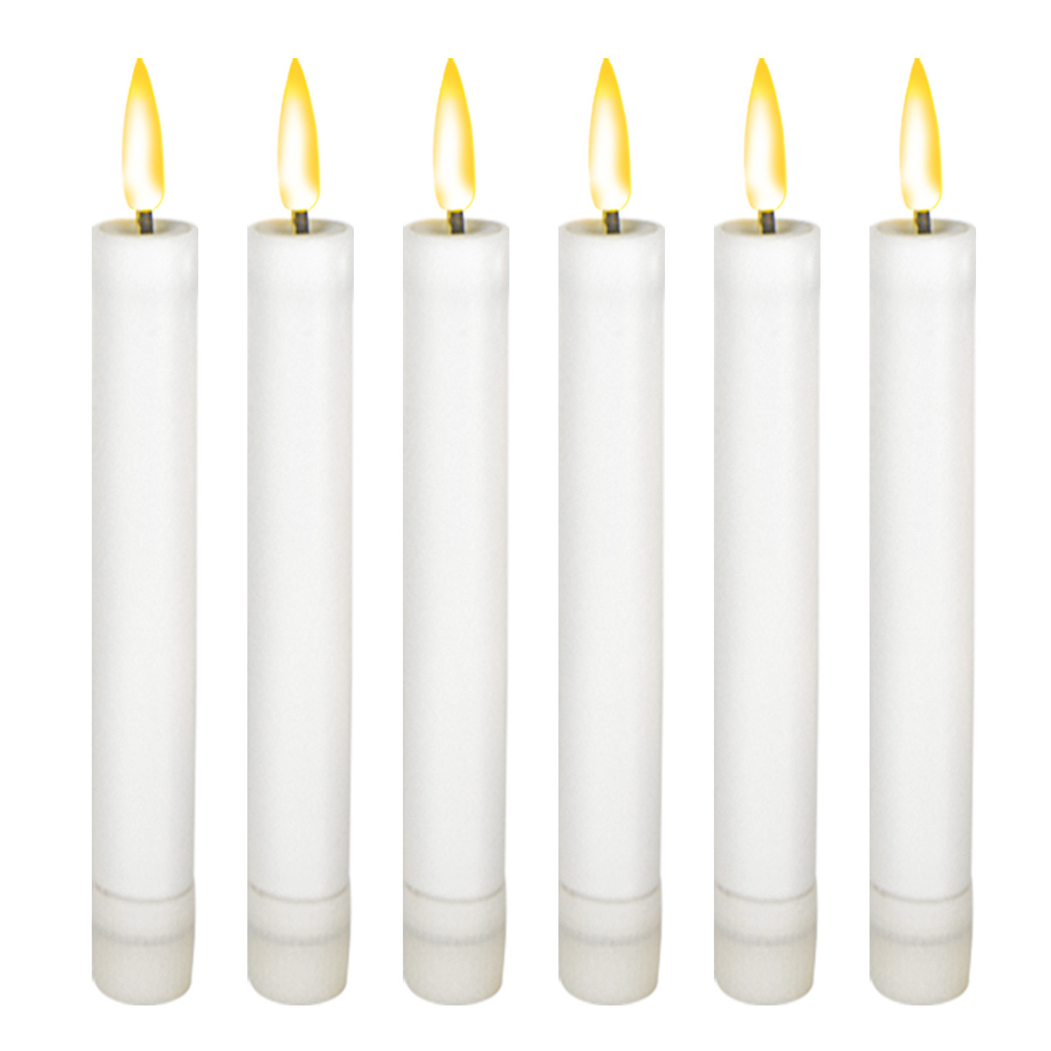 LED Flameless Taper Candles  Battery Operated Window Candles with 3D Flickering Flame for Fireplace Xmas Halloween