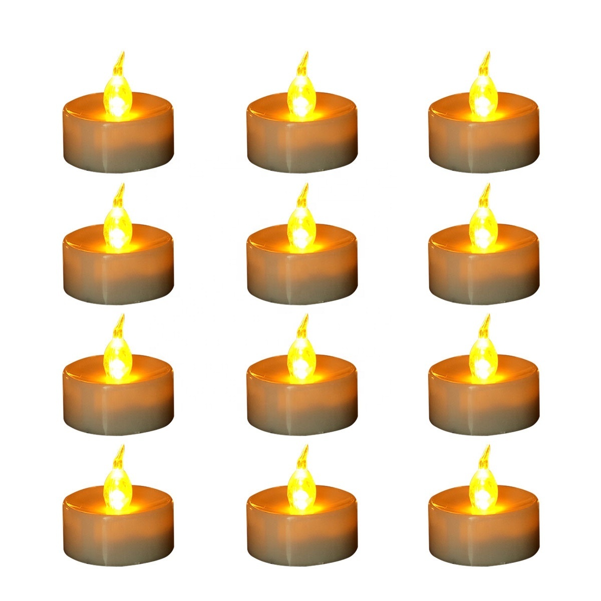 12Pcs Flickering Flameless Candles Electric Battery Votive Candles for Table Centerpiece Halloween Christmas