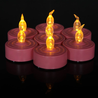 Tealight Candles Long Burning Yellow Romantic Table Decor Led Light Battery Operated Flameless For Home Wedding Party